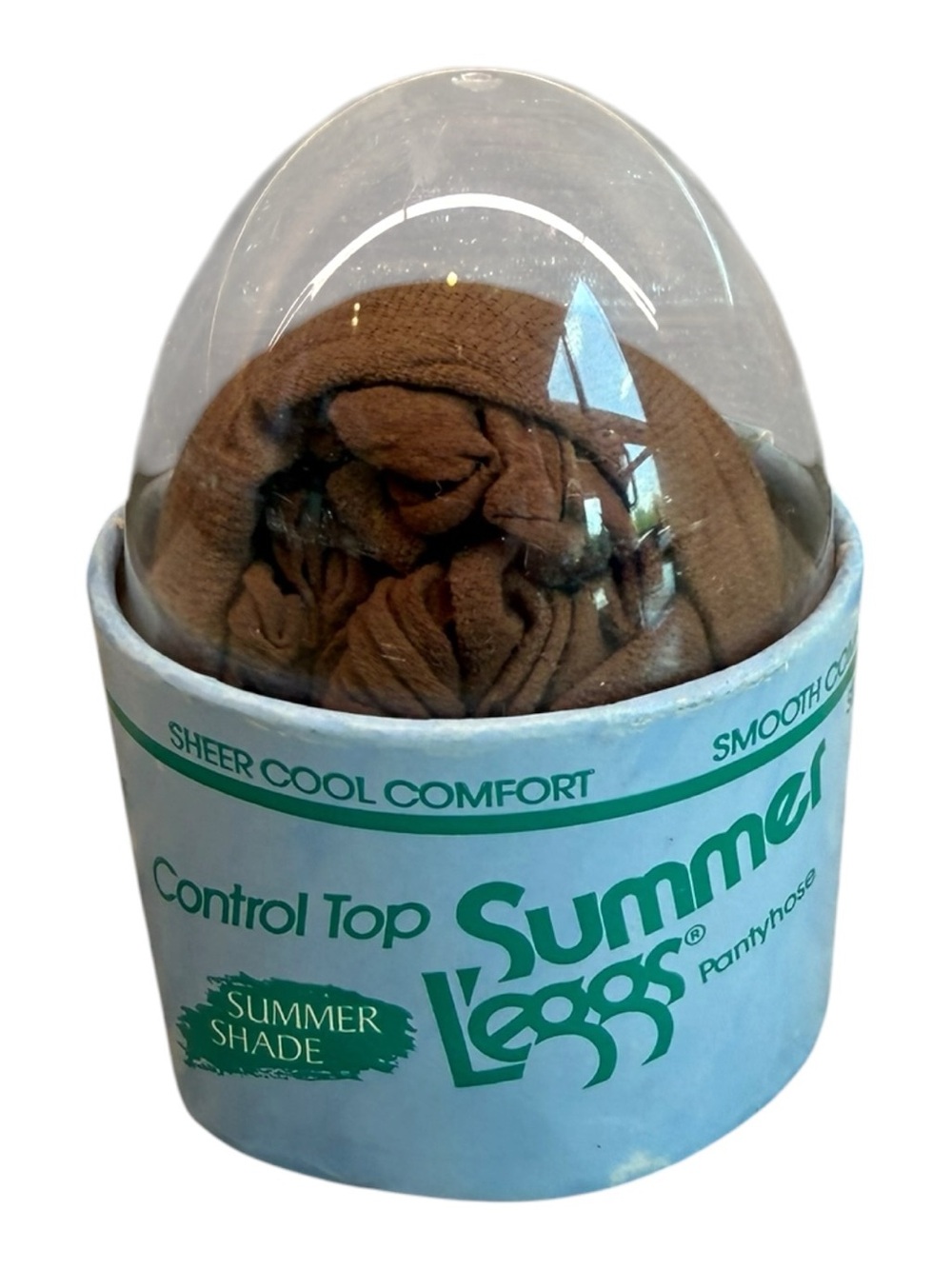Summer L’eggs Egg Control Top Sheer Cool Comfort Pantyhose Sheer Toe Suntan B